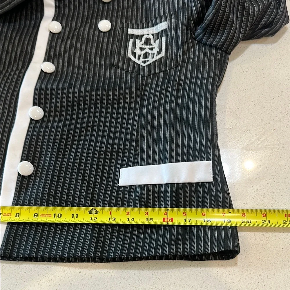 ANIME  BLAZER . BLACK & WHITE STRIPED FINE QUALITY FABRIC EUC